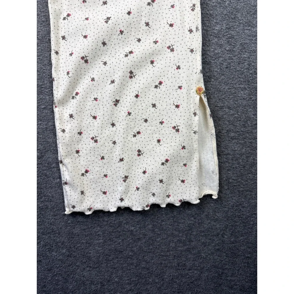 Free People Intimately Pajama Set Size L Floral Pointelle Cami & Pants Sleepover